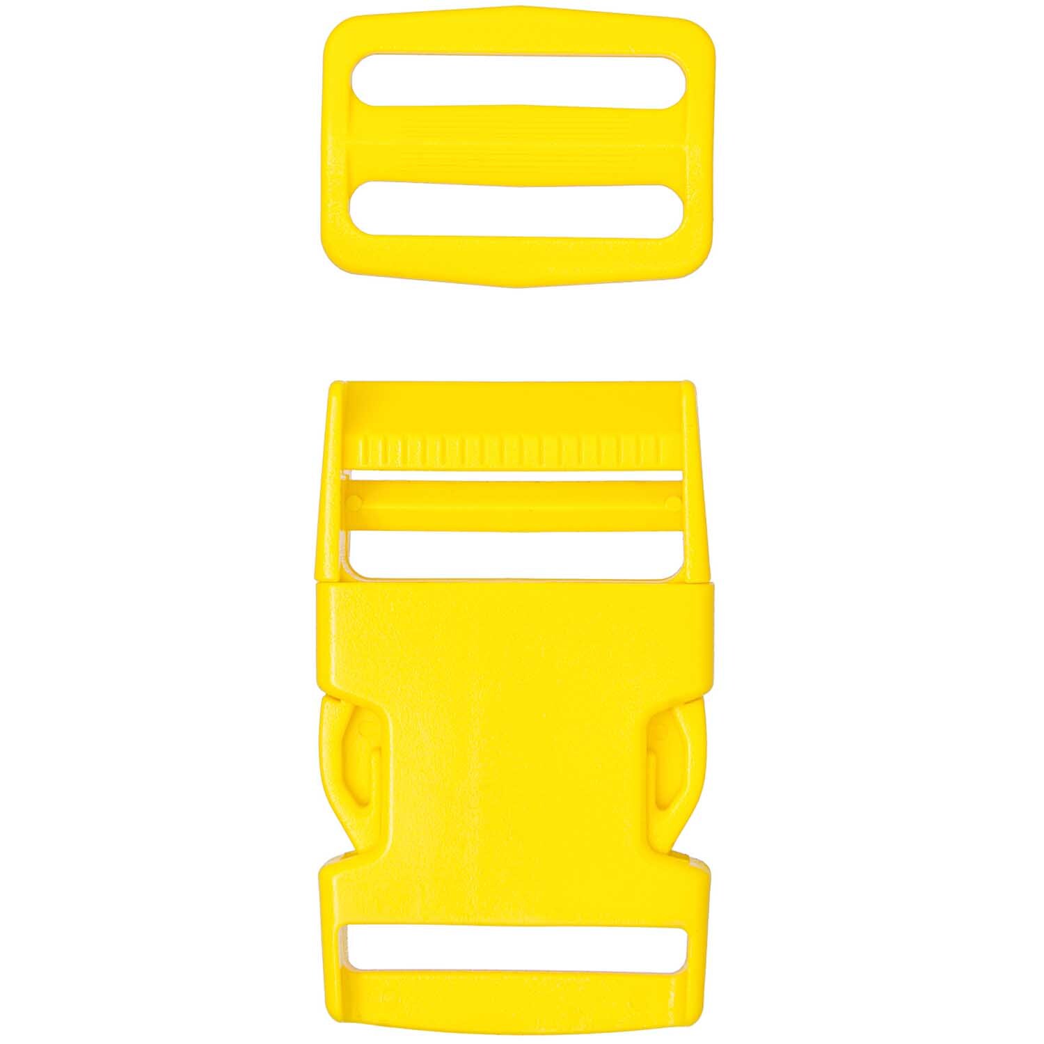 Steckverschluss mit Schnalle gelb 40mm