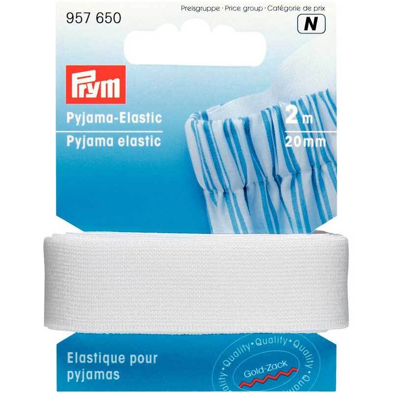 Pyjama Elastic weiß 20mm 2m