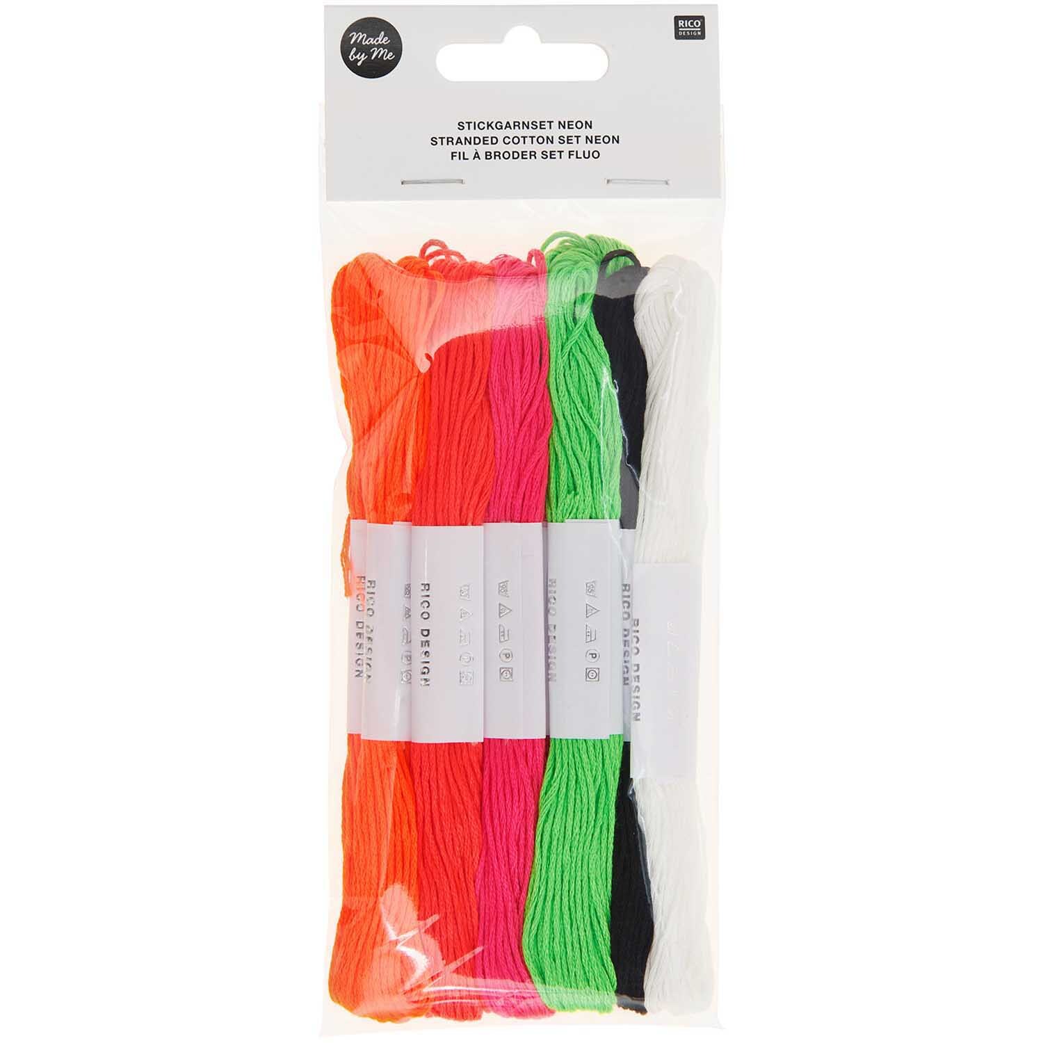 Stickgarn Set Neon 10teilig