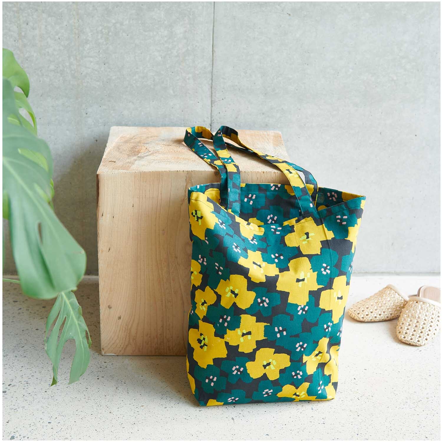 Shopper Okina Hana Blumenprint 38x40x13cm