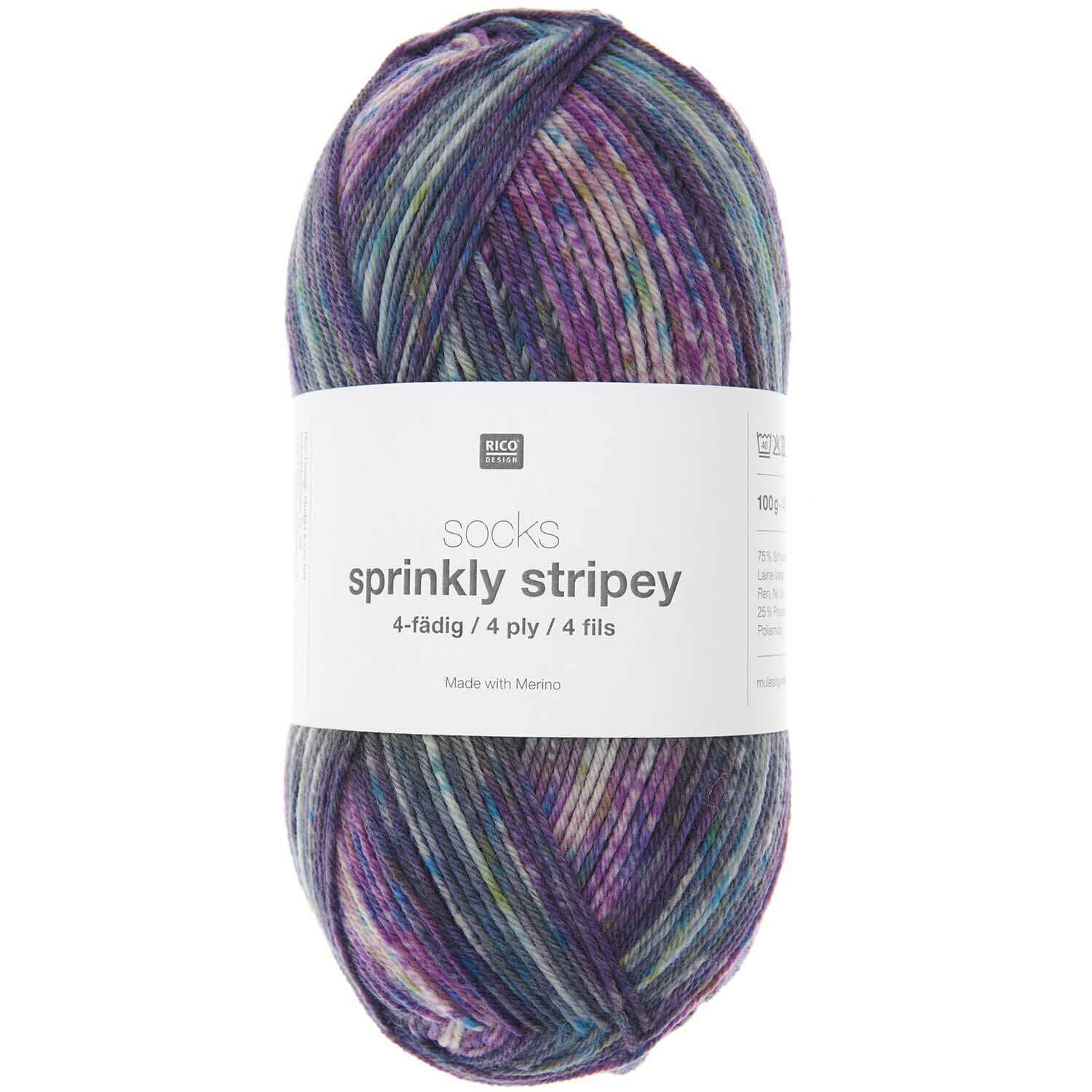 Socks Sprinkly Striply 4-fädig