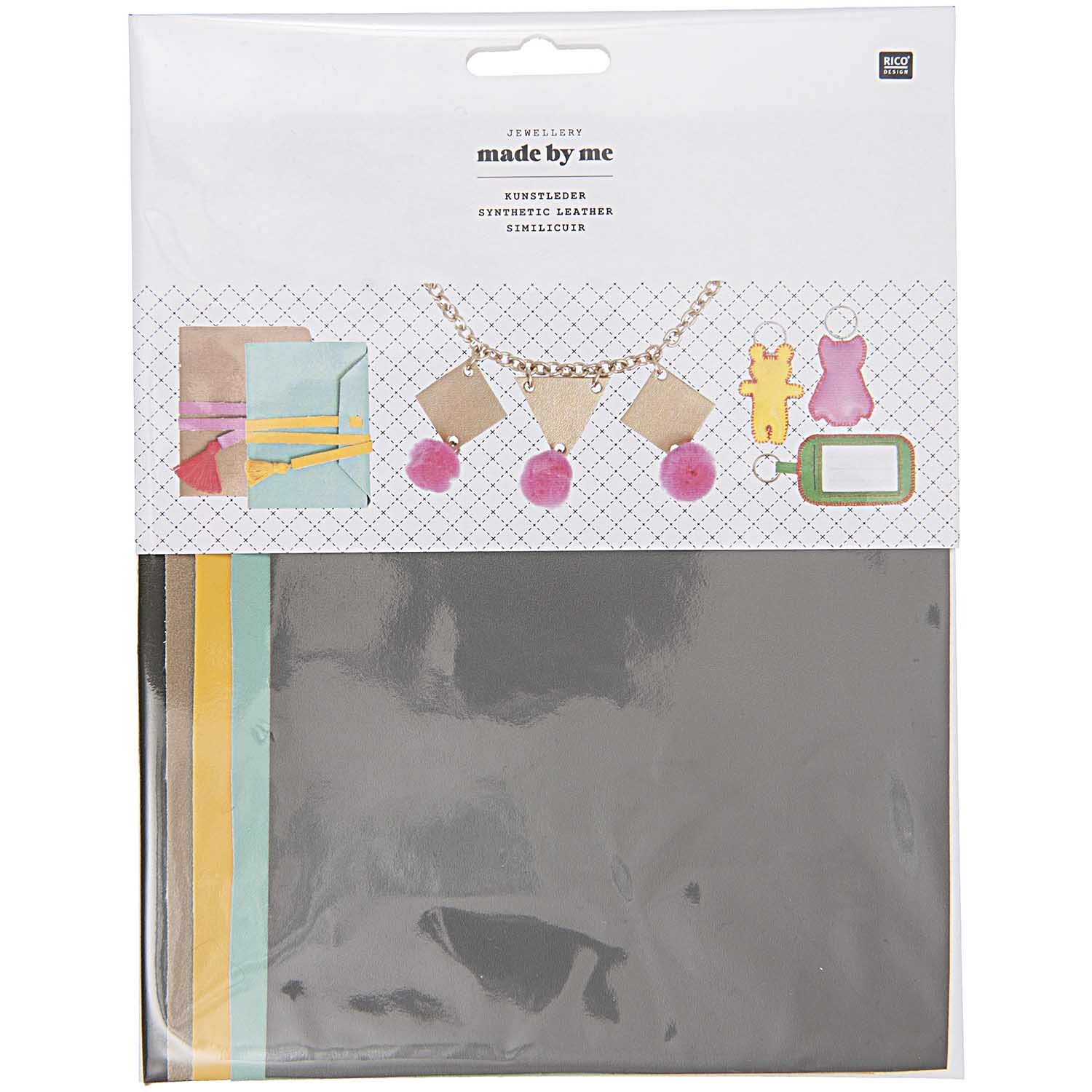 Kunstleder Set fashion 14,8x21cm 5 Stück