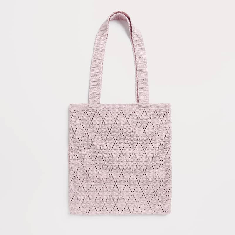 Gehäkelte Tasche in Mauve