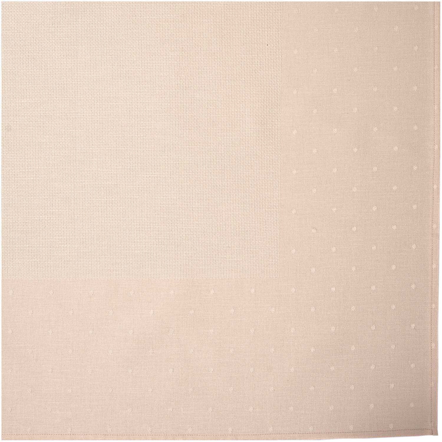 Tischdecke beige mit Punkte 90x90cm