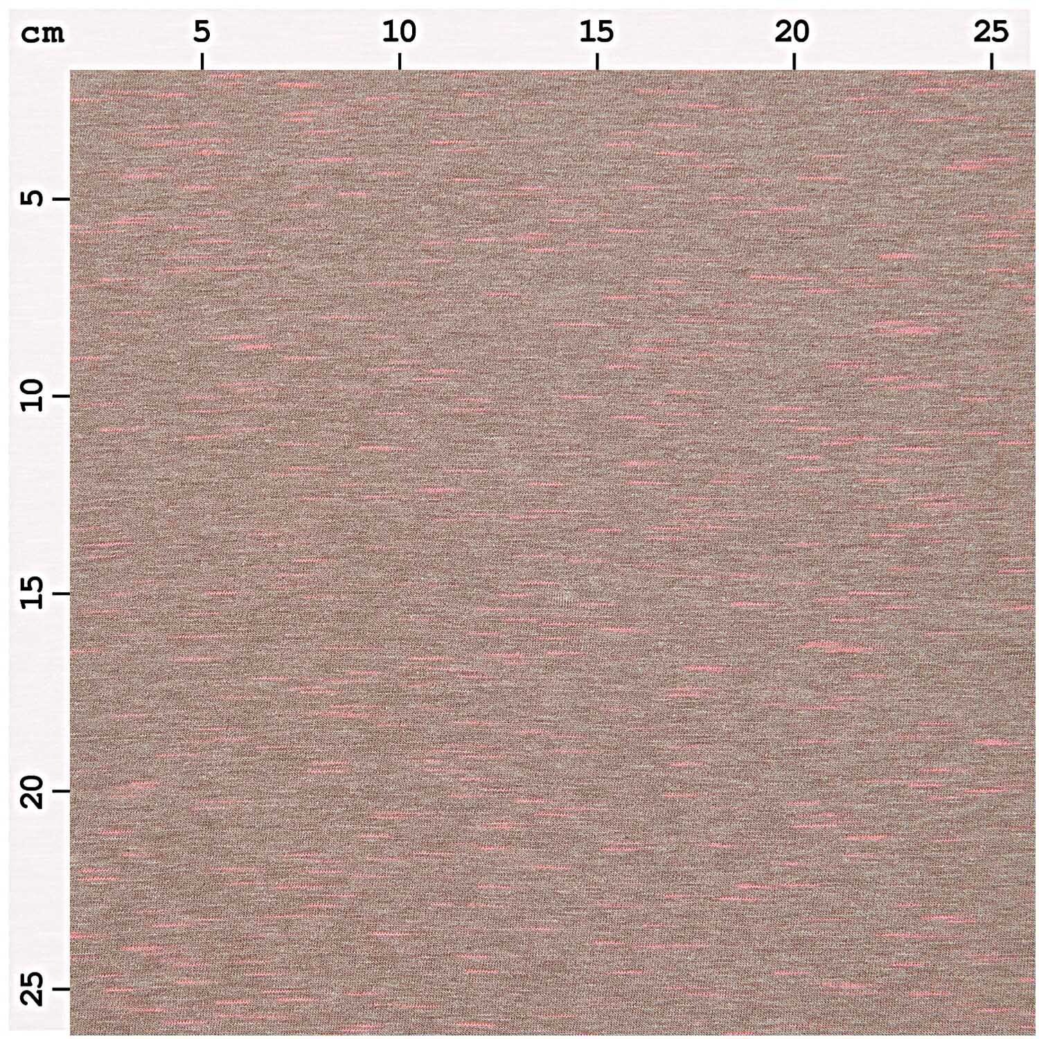 Stoffabschnitt Jersey taupe-neonpink 80x100cm