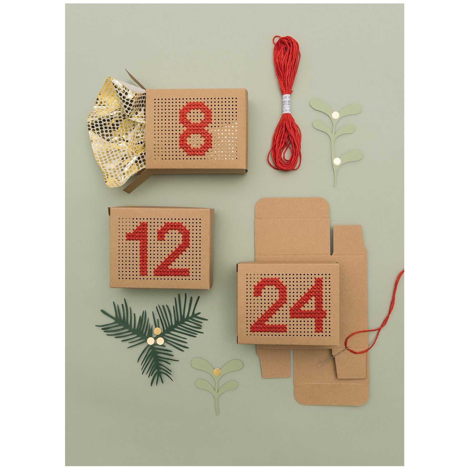 Paper Poetry Adventskalender Boxen zum Besticken