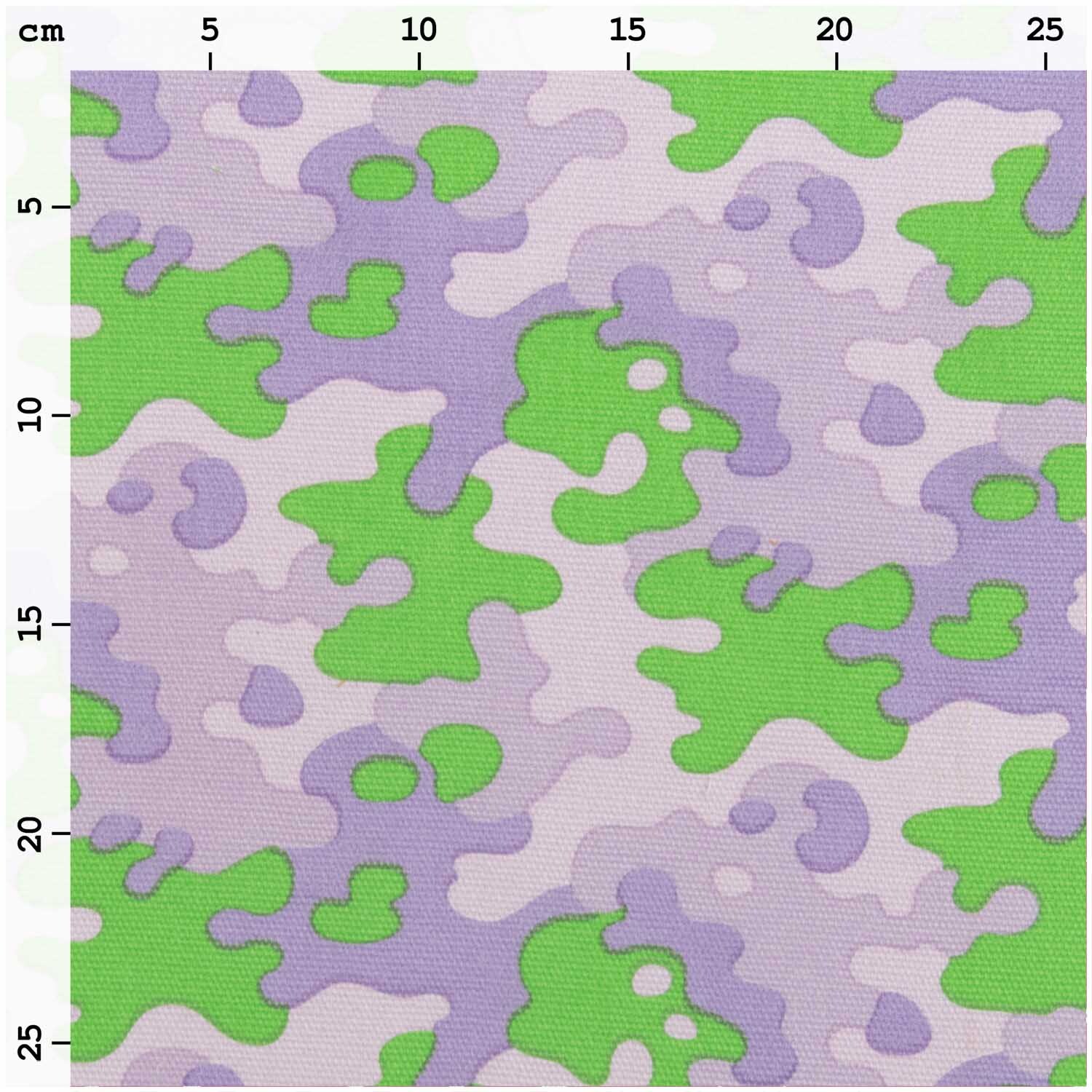 Stoffabschnitt Canvas Camouflage grün-lila 50x140cm