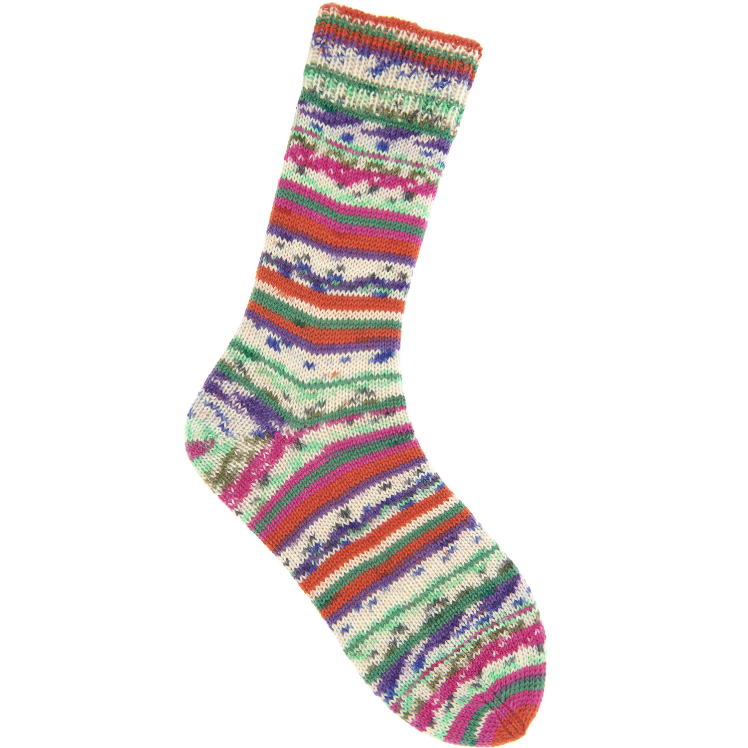 Socks Neon Fair Isle 4-fädig