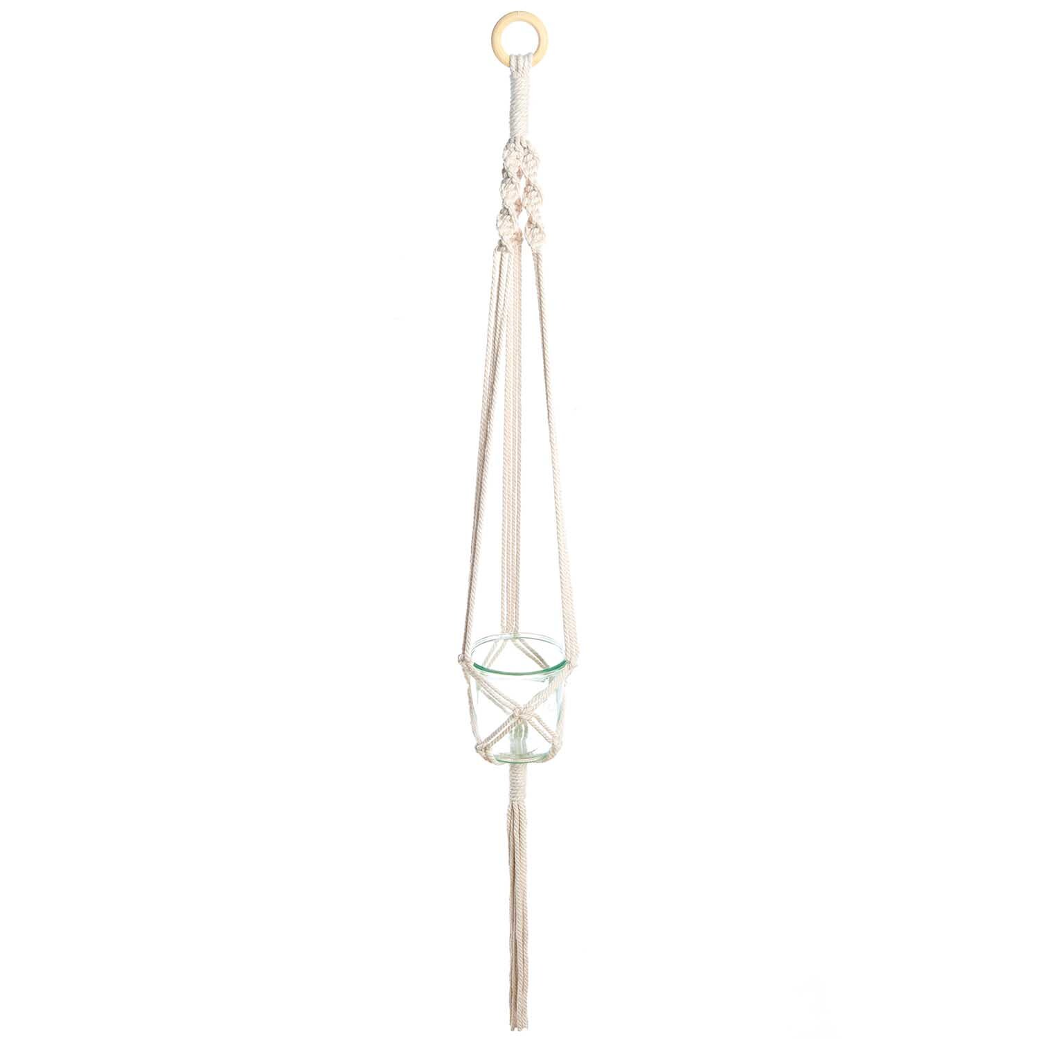 Makramee Set Windlicht aus Rico Macrame 