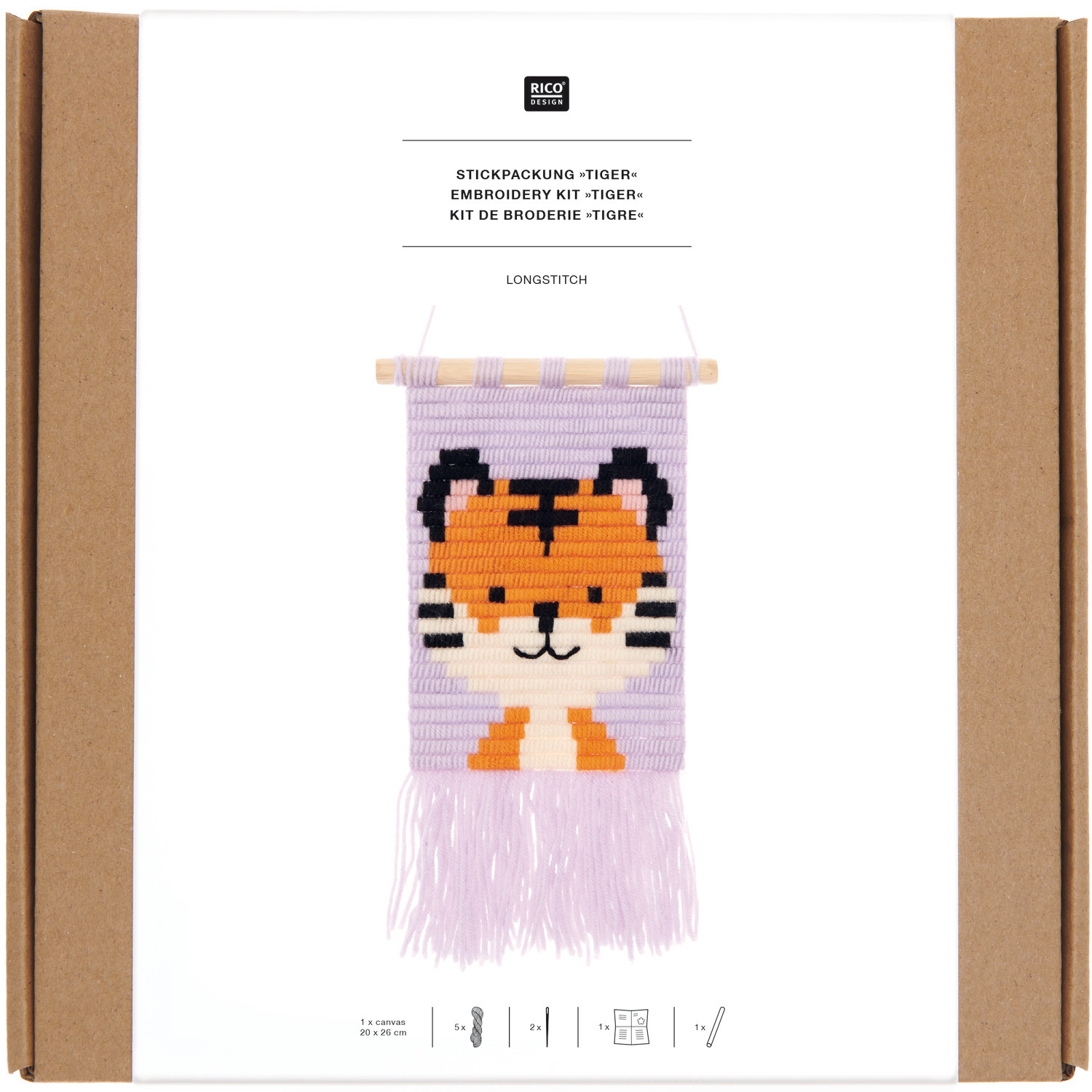 Longstitch Stickpackung Tiger