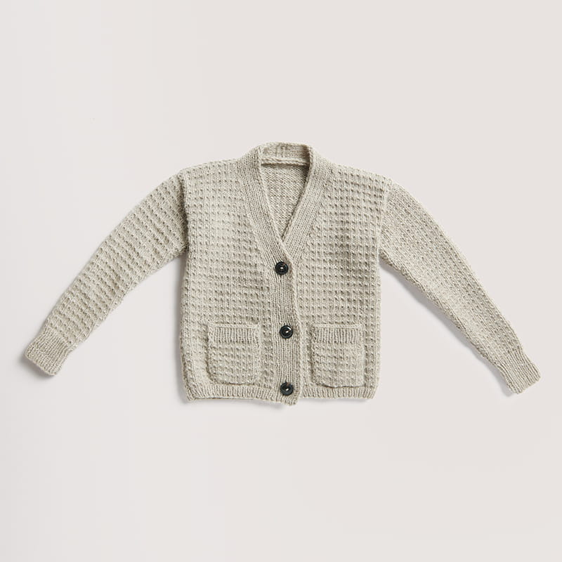 Gestrickter Cardigan in Beige für Kinder