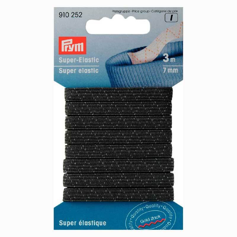 Super-Elastic Gummi schwarz 7mm 3m