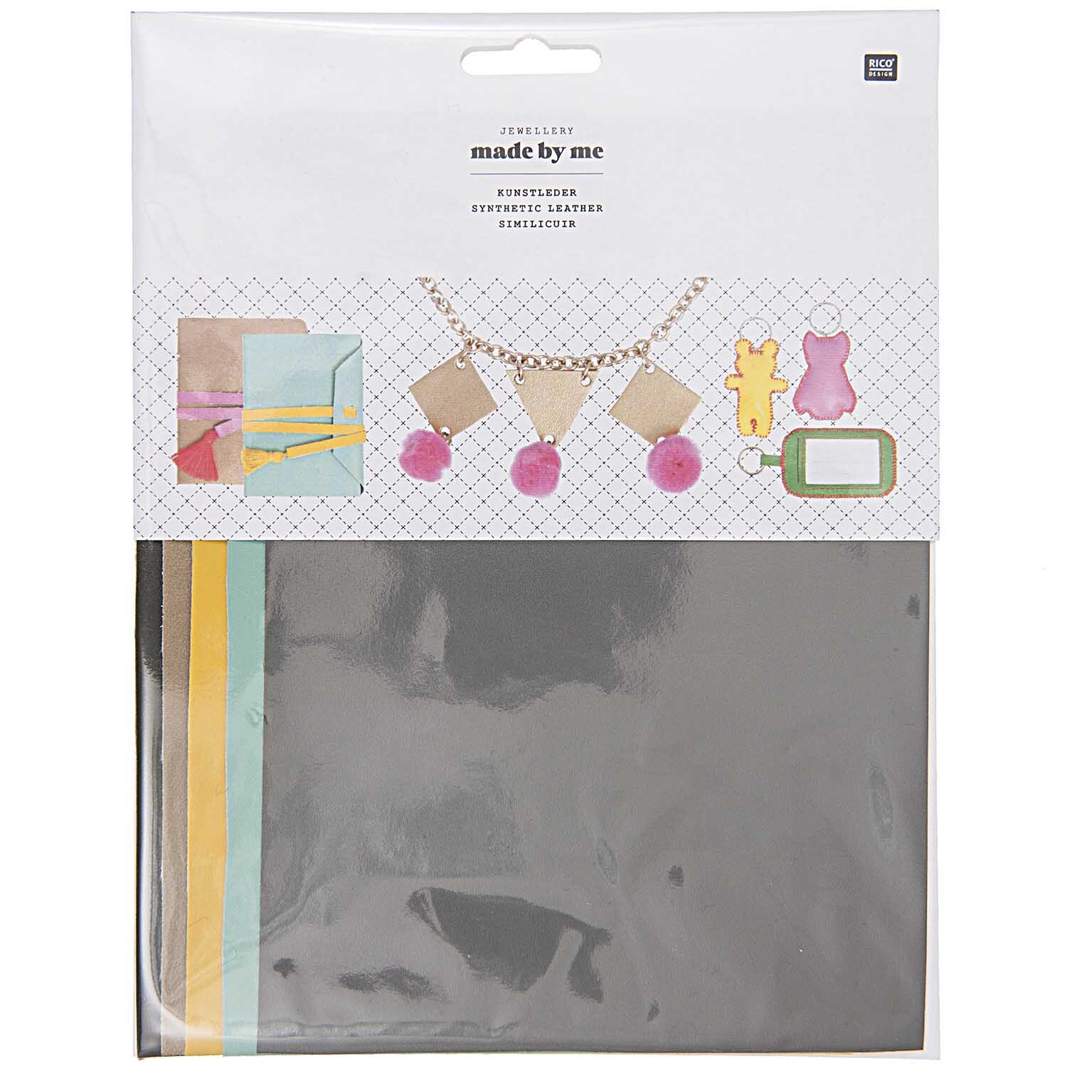 Kunstleder Set fashion 14,8x21cm 5 Stück