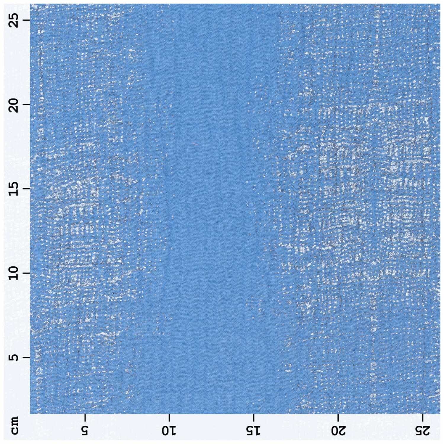 Stoffabschnitt Krinkelmusselin azur 50x130cm Hot Foil