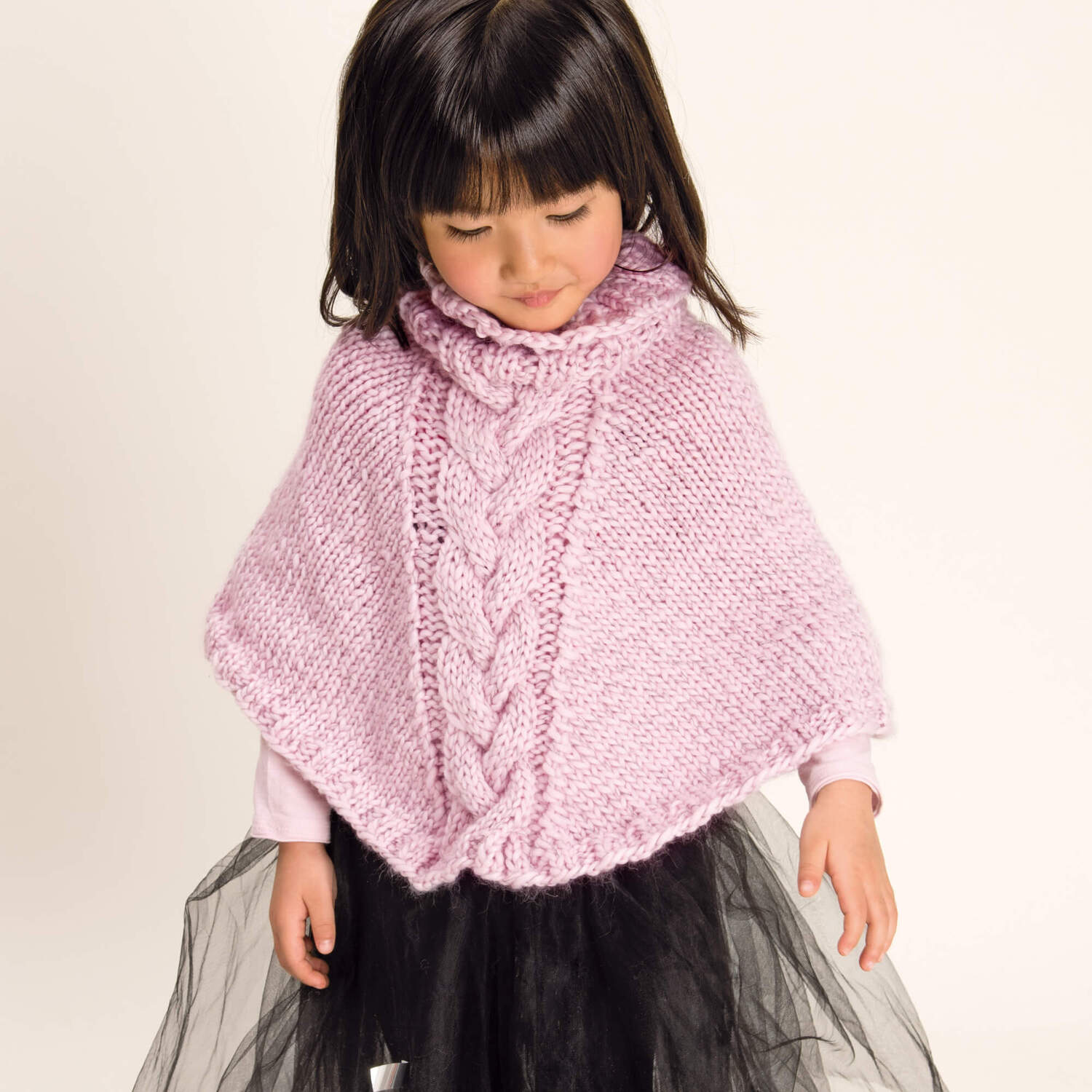 Strickanleitung Kinderponcho aus Glühwürmchen Garn