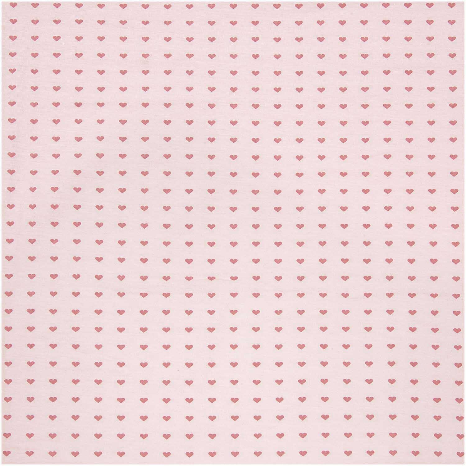 Jerseystoff Happy Baby Herzchen rosa 145cm