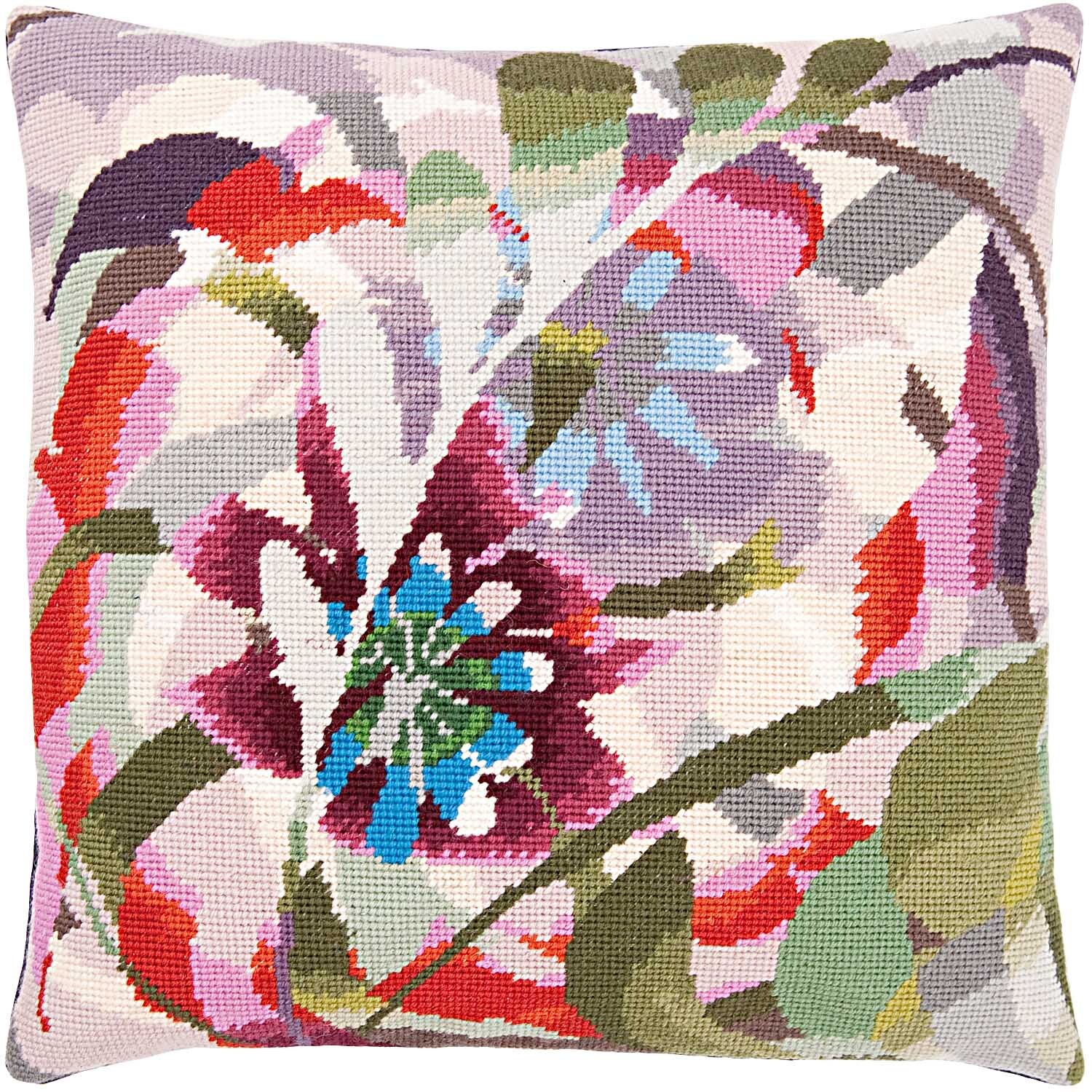 Gobelin Kissen Passionsblume 40x40cm zum Sticken